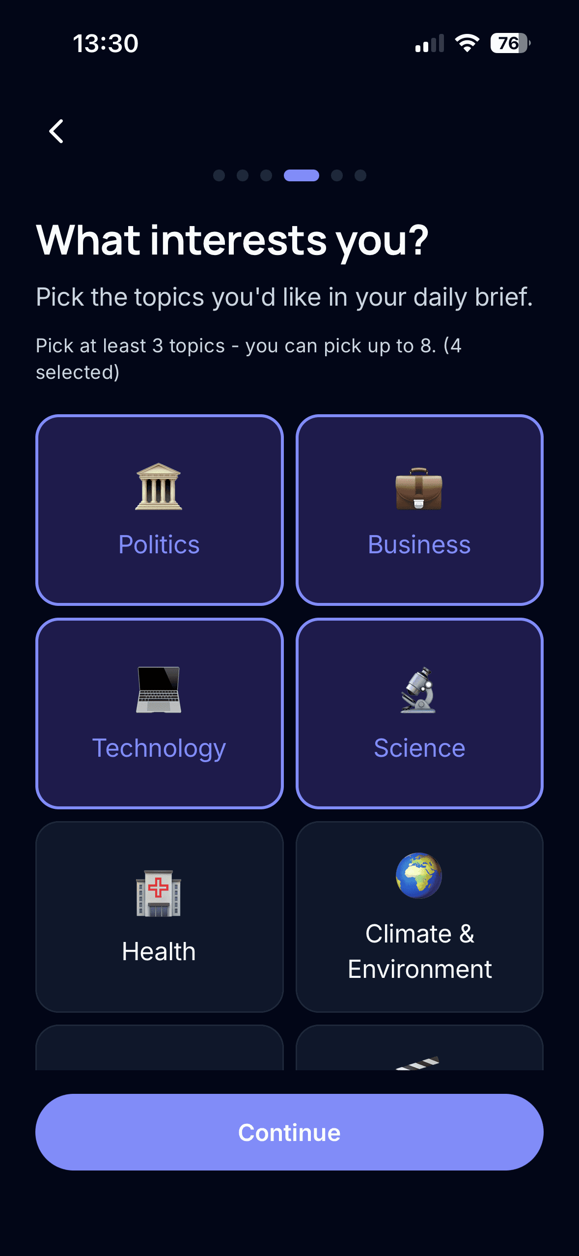 Twelve topics, your call