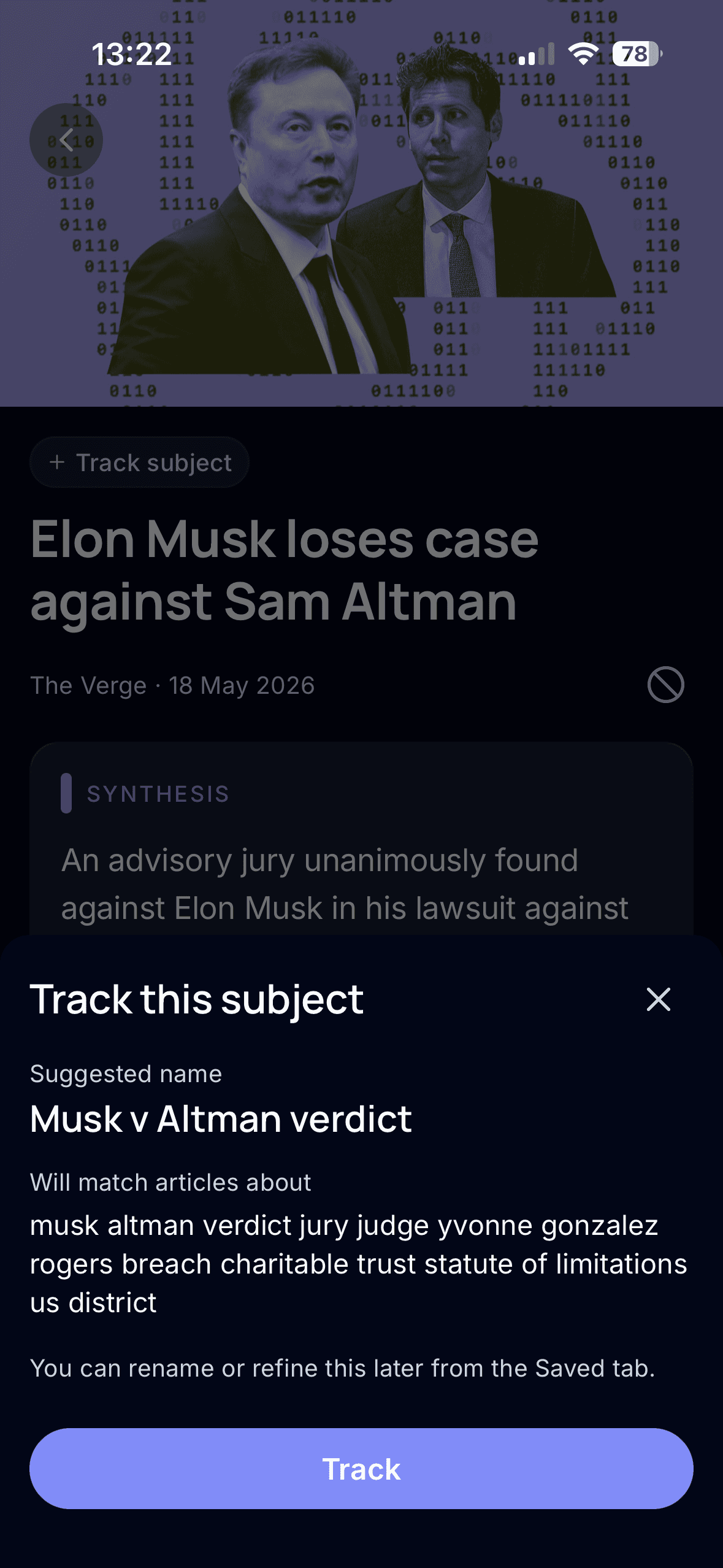 Follow a subject. Not just an article.